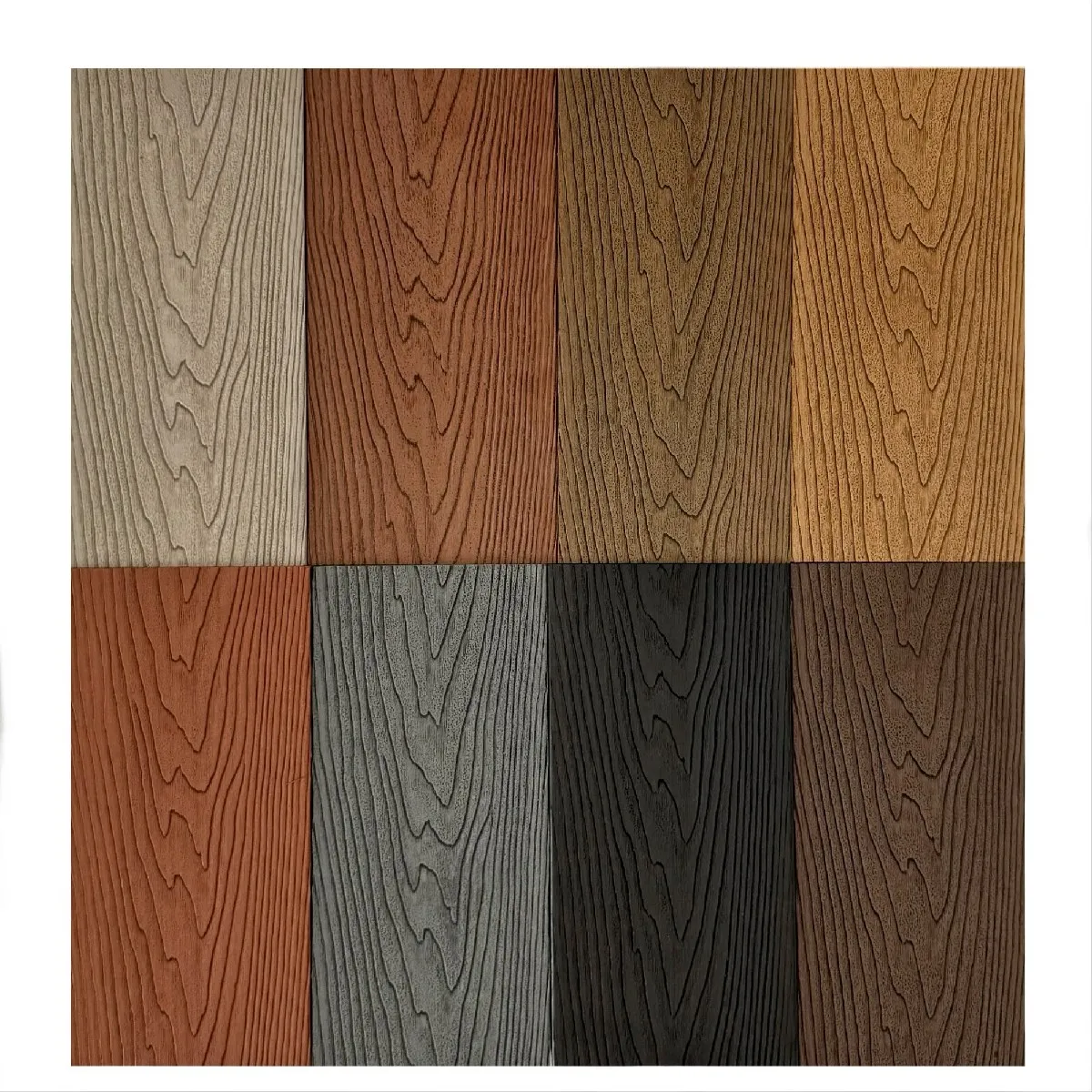 Hollow fine-tooth WPC decking 146×24mm