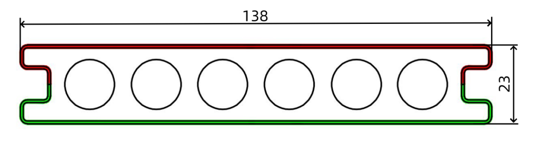 WPC Decking TBG138H23-R