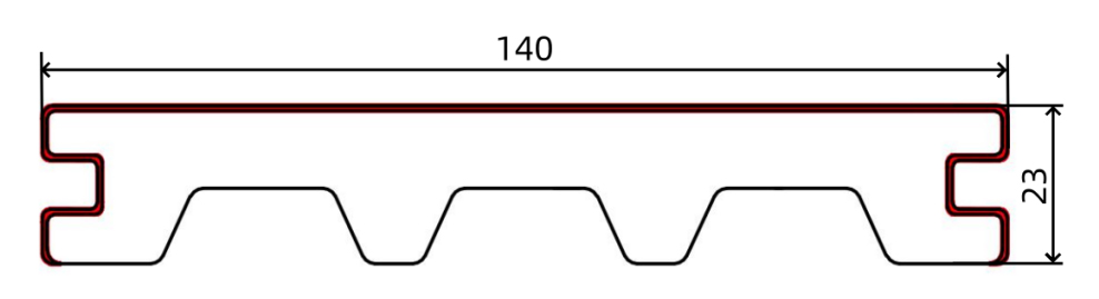 WPC Decking TBG140S23-R