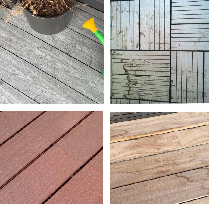 Water stains on composite decking? Water stains on composite decking?